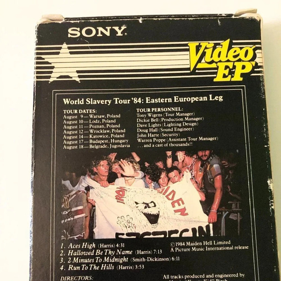 1984 Iron Maiden Behind The Iron Curtain VHS  Sony Video EP - Picture 6 of 15